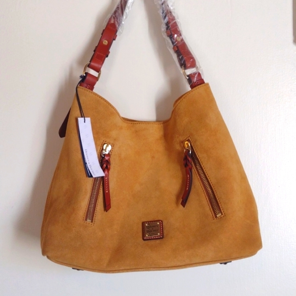 NWT Dooney & Bourke tan suede boho